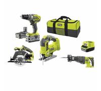Set de taladro y accesorios Ryobi RCK184C-242S