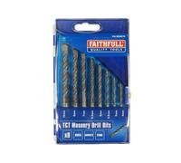 Set De Taladros De Masonería Faithfull Estándar, 8 Piezas 4-10mm FAIMDSET8