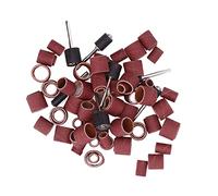 Set de tambor de lijado profesional, 120 piezas con mangos y fundas de 1/4", 3/8" y 1/2" - acabado óptimo, alta durabilidad, para amoladoras eléctricas y lijadoras manuales