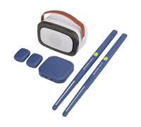 Set de Tambores de Aire Elctrico, Kit de Batera de Tambor de Entrenamiento Porttil 3D de Deteccin de Movimiento (azul oscuro