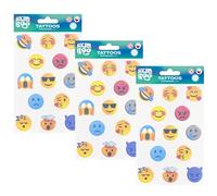 Set de Tatuajes Infantiles, Tatuajes Lavables para Niños (Emoticonos)