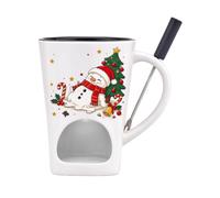 Set De Taza Fondue De Chocolate Navideño Vaso Cerámico Fundidor Navideño | Taza para Fondue Queso para Parejas, Citas, Cumpleaños, Bodas, Fiestas, Hogar y Apartamento Navidad verde en inglés