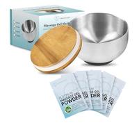 Set de Tazón Platinum con Polvo de Gel de Masaje Nuru | 5 sobres de 5g de polvo de masaje | 1 tazón de 500ml (16 fl oz)