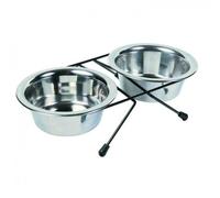 Set de tazon Trixie Eat on Feet para perros color Gris