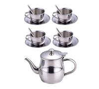 Set de té para niños,Kit de Ligera para niños - Juego de Té de Acero Inoxidable para Juego Simbólico,para Guardería, Hogar, Aula, Preescolar y Sala de Juegos