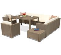 Set de Technorattan con Corner Colorado Comida Max 9 capuchino Bica