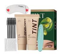 Set de tinte de cejas, kit de color de pestañas - Tinte de pestañas impermeable de largo y duradero - Tinte de cejas semipermanente, herramienta de maquillaje de color de pestañas