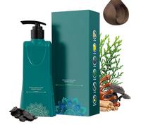 Set De Tinte De Larga Duración Con Fórmula Suave, Colorante Nutritivo De Origen Vegetal, Champú Natural Y Duradero Para Cubrir Canas, Tinte Natural Con Champú (Marrón)