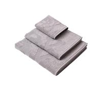 Scalpers Set de Toallas de baño Calavera (tocador 30x50cm + Manos 50x90cm + baño 70x140cm) 100% algodón Gris Home