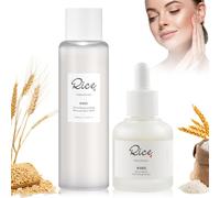 Set de tónico esencial Rice Pure, tónico de arroz y suero de esencia de arroz, tónico facial hidratante y revitalizante con extracto de arroz, para todo tipo de piel, 140 ml/30 ml