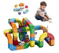 Set de Tren Eléctrico, Juguetes de Ferrocarril con Vías y Trucos - Set Modular de Bloques con Carga USB Tren de Navidad para Niños a Partir de 3-6-8 Años (118 Piezas)