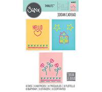 Set de Troqueles Thinlits 663622 6 pzas Casa, Corazón, Flor & Estrella Stitchlits by Jordan