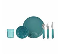 Set de vajilla infantil Mepal Mio de 6 piezas, color turquesa intenso