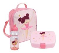 Set de vajilla, una botella, una caja de merienda y una mochila isotérmica para niña Fun House Danseuse Ballerine TU