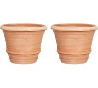 Set De Vasi De Terracota Diámetro 40 Altura 30 Hecho A Mano Toscana