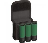 Set de vasos de impacto BOSCH PRO Impact, fundas de PET, 1/2", muy profundas, 17/19/21 mm
