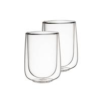 Villeroy & Boch - Artesano Hot&Cold Beverages taza Latte-Macchiato, set de 2 vasos de doble pared para bebidas frías y calientes, 360 ml, vidrio borosilicato, apto para lavavajillas y microondas