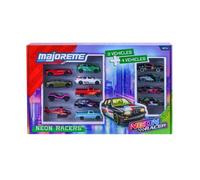 Set de vehículos Majorette Neon Racer 13 unidades escala 1/64 neón