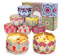 Set de velas aromáticas para mujer, pack de 6 velas portátiles en lata de viaje para alivio del estrés y relajación