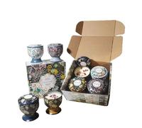 Set de Velas Aromáticas Premium, Diseño Paisley, Colección 2026, 4 Velas Decorativas en Latas Vintage para Regalo, Ideal para Navidad y Día de la Madre (A)