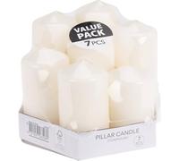 Set de Velas Blancas sin Esencia: 7 Tamaños Surtidos en Caja Retractilada