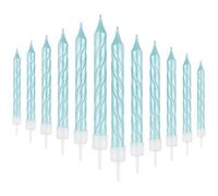 Set de Velas de Cumpleaños en Espiral, 24 Velas de Colores para Tartas y Cupcake, Ideal para Fiestas de Cumpleaños y Baby Shower