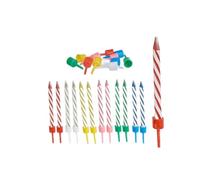 Set de Velas Multicolor Cumpleaños (12 Unidades)