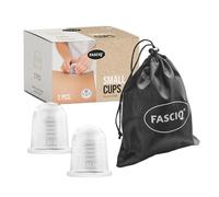 Set de Ventosas de silicona FASCIQ | Pequeñas 2x 5,5x5,5cm| Kit Terapia de Ventosas | Mejora la Perfusion y Elimina toxinas | Ventosas Masaje | Silicona FDA| Bolsa Gratis