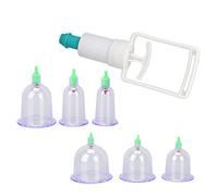 Set de Ventosas, Set de Terapia de Ventosas Profesional, Kit de Ventosas Chinas con Bomba de Vacío, Juego de Ventosas Hijama, Kit de Masaje con Ventosas para la Celulitis con 6 Tazas de Plástico