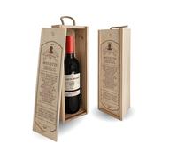Set de Vino Personalizado Profesores | Regalo Original Personalizado | Caja de madera con o sin Botella de Vino | Regalo Fin de curso (Caja, Vino de la enseñanza)