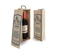 Set de Vino Personalizado Profesores | Regalo Original Personalizado | Caja de madera con o sin Botella de Vino | Regalo Fin de curso (Crianza Ramón Bilbao, Gracias por tu gran labor)