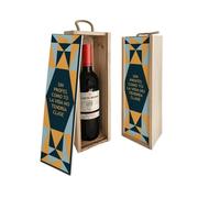 Set de Vino Personalizado Profesores | Regalo Original Personalizado | Caja de madera con o sin Botella de Vino | Regalo Fin de curso (Crianza Finca Resalso, Sin profes como tú)