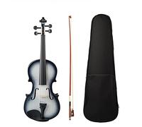 Set de violín acústico hecho a mano Basswood &Maple& Brasil Material de madera y aleación para estudiantes para estudiantes para adultos principiantes Violín principiantes(White)