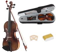Set de Violín Classic Cantabile Student 1/2 (Instrumento para principiantes/estudiantes, violín, fondo y aros de arce, tapa maciza de abeto, puente de arce, incluye estuche, arco y colofonia)