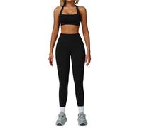 Set de Yoga Mujer Conjunto de 2 Piezas chándal for Mujer, Ropa Deportiva, Conjuntos Yoga, Sujetador Entrenamiento, Mallas Cintura Alta for Gimnasio(Color 12,L)