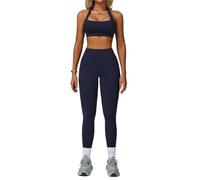 Set de Yoga Mujer Conjunto de 2 Piezas chándal for Mujer, Ropa Deportiva, Conjuntos Yoga, Sujetador Entrenamiento, Mallas Cintura Alta for Gimnasio(Color 13,XL)