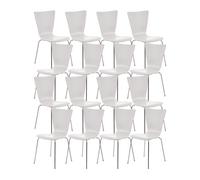 Set de16 sillas de visita aaron madera blanco 50x43x84 cm
