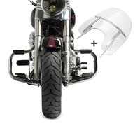 Set Defensa de motor + Parabrisa para Harley Heritage Softail Classic 00-17 SW3
