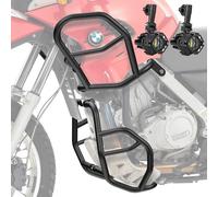Set Defensas + Faro addicional Compatible para BMW F 650 GS 00-07 Negro SG53