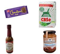 Set Deluxe de Productos de comida Argentina | Yerba Mate Hierbas Serranas CBSé 500 g, Dulce de Leche Conaprolede 450 g Mardel y 1 paquete de Galletas Chocolinas y Chimichurri Picante Doña Petrona
