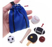 Set Deportivo en Miniatura, Colección de Figuritas de Balones Deportivos en Miniatura, Juguete Educativo De Juego De Simulación para Niños Y Niñas