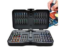 Set Destornillador Carraca | 66 Puntas Precisión Ergonómicas - Con Estuche Kit Destornillador Carraca | Para Bicicleta Ordenador Electrodomésticos Bricolaje Aficionado Modelismo Teléfono Móvil