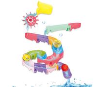 Set di 28 giocattoli da bagno in morbido Silicone, Pista per scivolo d'acqua FAI-da-te per Vasca bagno con Ventose resistenti, giocattoli creativi il bagnetto di Bambini dai 3 agli 8 Anni.