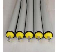 Set di 5 rotoli di trasporto in acciaio non alimentato diametro 32 mm colore grigio per da tavolo alimentaze e alimentaze esterna nastro trasportatore per rimorchi lunghezza 850 mm