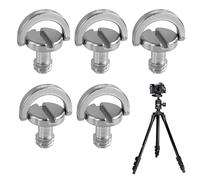 Set Di 5 Viti A D Ring 1/4 Pollice Per Fotocamera, Viti Di Montaggio Per Treppiedi, Monopiedi E Piastra A Sgancio Rapido, Compatibili Con Fotocamere Reflex E Digitali, Tornillos Camara 1/4
