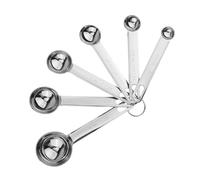 Set di 6 Cucchiai Dosatori in Acciaio Inossidabile, Misurino Grammi, Cucchiaio Dosatore per Cottura al Forno e Cucina (da 1/8 Cucchiaino a 1 Cucchiaio)