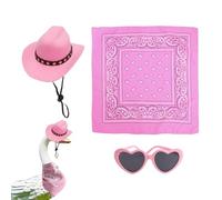 Set di costumi per sculture gooses, set di outfit sculture gooses - Kit di abbigliamento per figurine gooses,Il kit di abbigliamento per piccoli animali da moda include sciarpa e bicchieri per il cort