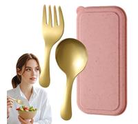 Set di cucchiai e forchette - Set di posate in Acciaio inossidabile | Sets dis Forchettes e Cucchiai | Diss posate Acciaio con forchettess e cucchiaiss | Posates riutilizzabili ins Acciaio in