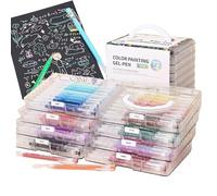 Set Di Penne Gel Colorate Per Disegni E Art Journal - Inchiostro Scorrevole Morbido Con Astuccio Grande Capacità | Marcatori Per Scrapbook Schizzi Calligrafia Diario Scuola Regali Bambini Donne Uomini