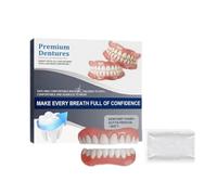 Set di protesi complete personalizzate avanzate, soluzione flessibile per protesi complete in silicone, set di dentiere e dentiere finte, denti morbidi e confortevoli, dall'aspetto (1 juego)